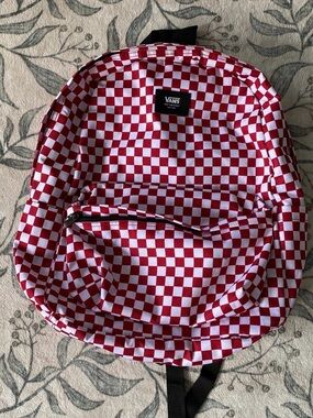 Vans Red & White Checkerboard Backpack